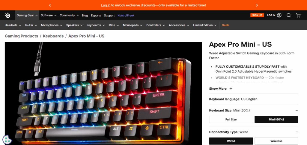10 Best Gaming Keyboards with Silent Keys 3 SteelSeries Apex Pro