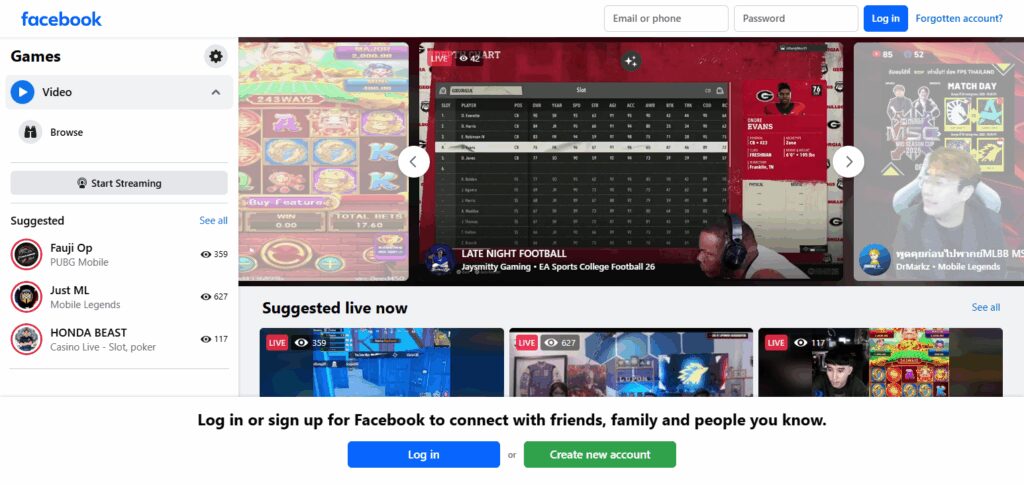 Facebook Gaming