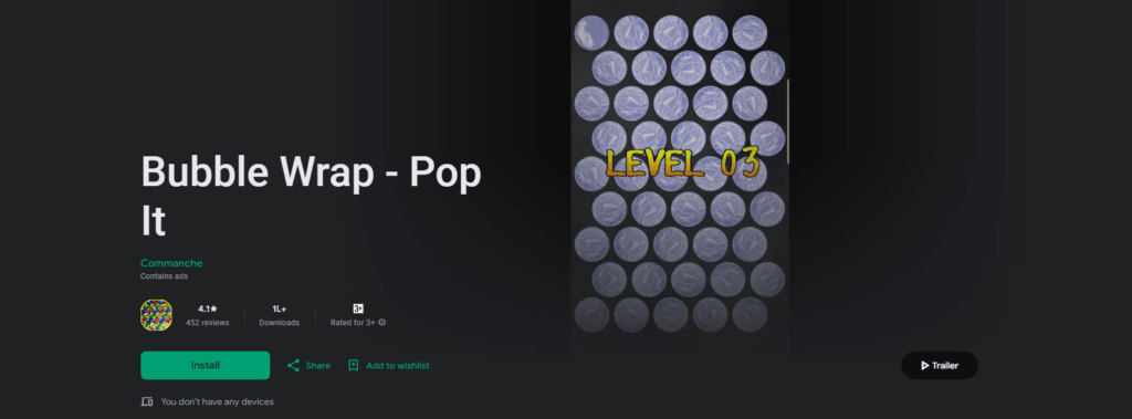 10 Best Puzzle Games That Calm Your Brain Instead of Stressing It 2 Bubble Wrap