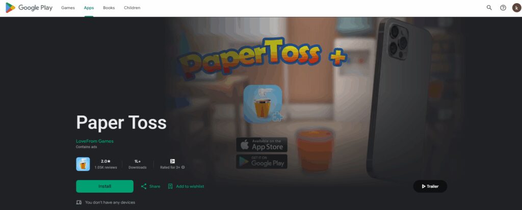 Paper Toss