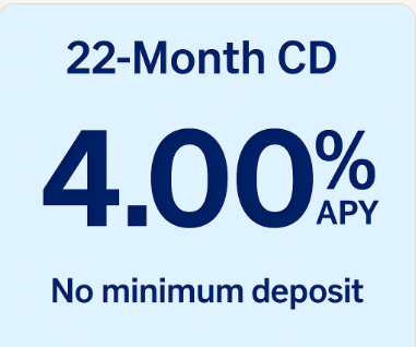 10 American Express High Yield Savings – Features & Benefits 7 22 Month CD – 4.00% APY, no minimum deposit
