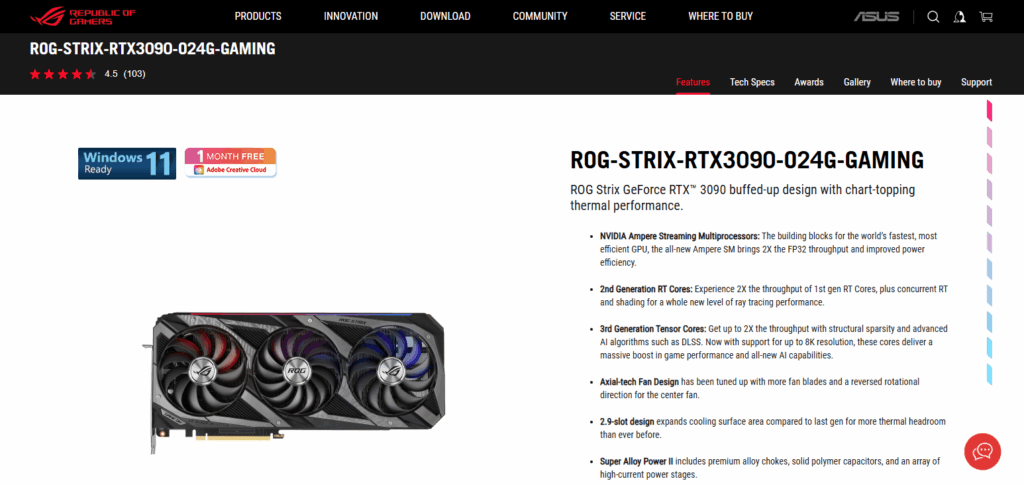 10 Best Gpu For Crypto Mining in 2025 3 ASUS ROG Strix GeForce RTX 3090 OC
