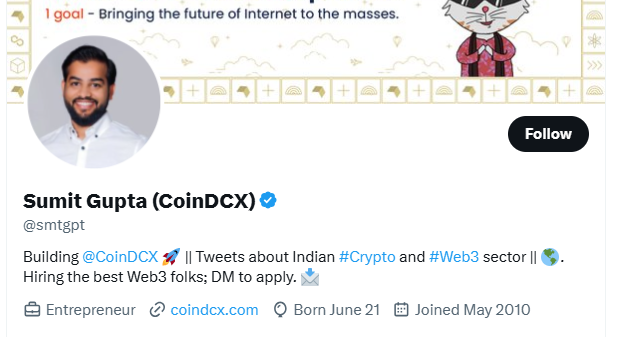 10 Best Crypto Gurus in India to Follow in 2025 5 Sumit Gupta – CEO of CoinDCX
