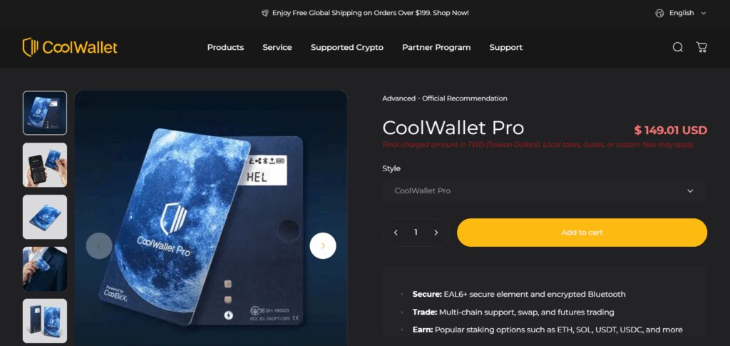 CoolWallet Pro – Best Crypto Hardware Wallet UK