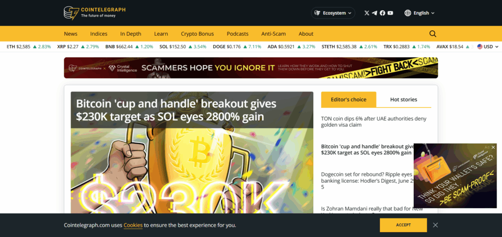 10 Best Fawanews Alternatives for News & Updates 7 CoinTelegraph.com