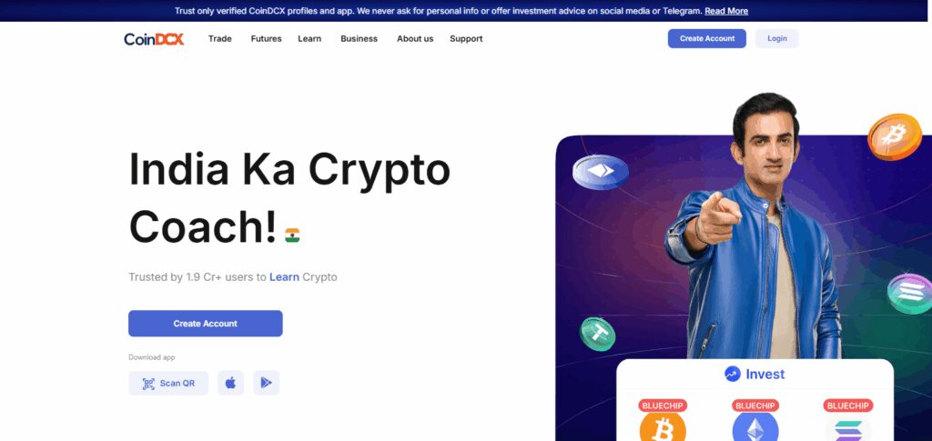 CoinDCX account registration