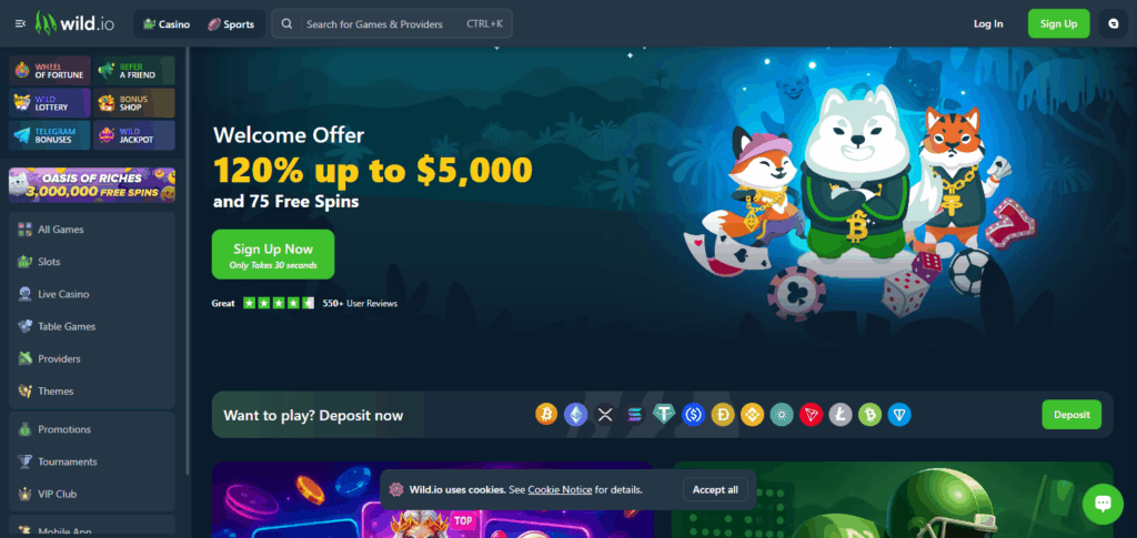 10 Best No Account Crypto Casinos & Gambling Sites 8 Wild.io