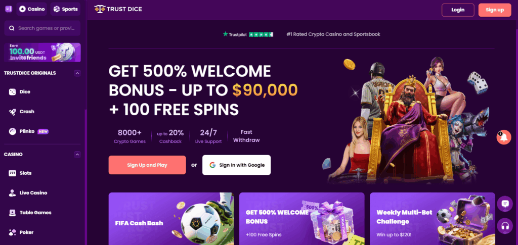 10 Best Hedera (HBAR) Casinos & Gambling Sites 3 Trustdice