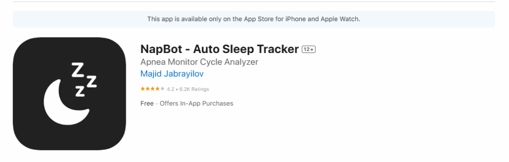 10 Best Apps for Apple Watch Sleep Tracking 4 NapBot