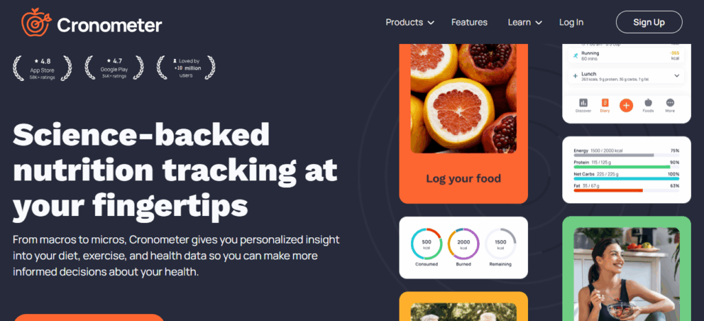 10 Best App To Calculate Calories – Top 10 Picks for Accurate Tracking 4 Cronometer