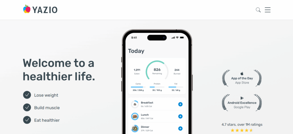 10 Best App To Calculate Calories – Top 10 Picks for Accurate Tracking 5 Yazio