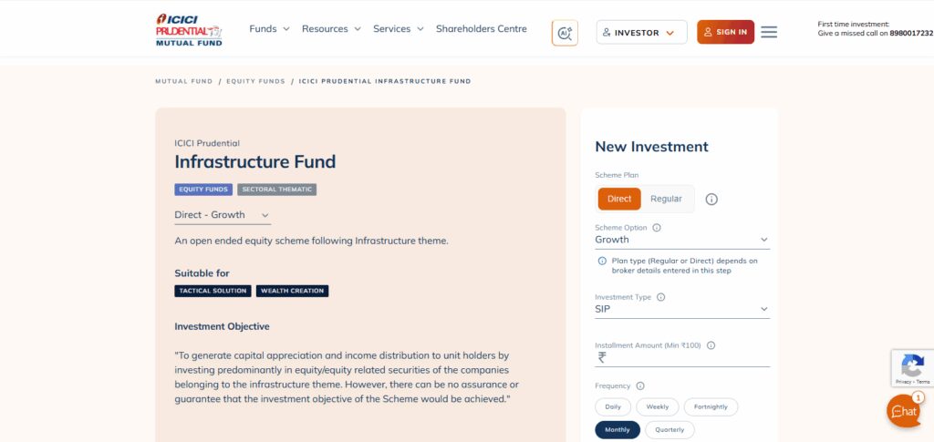 ICICI Prudential Infrastructure Fund