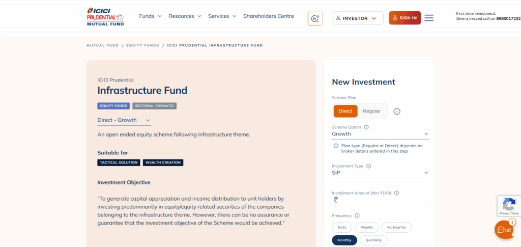 ICICI Prudential Infrastructure Fund