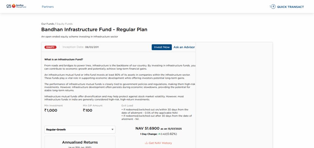 Bandhan Infrastructure Fund