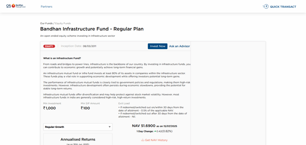 Bandhan Infrastructure Fund