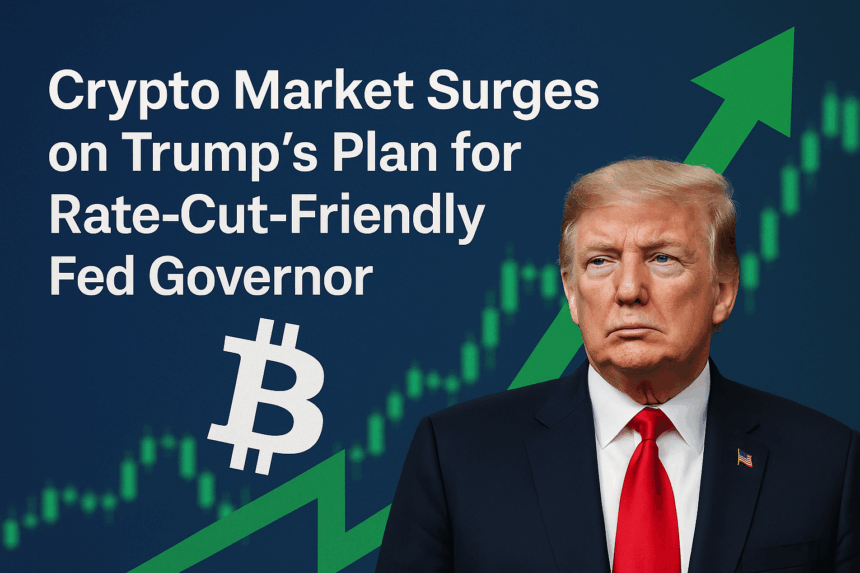 Crypto Market Surges on Trump’s Plan for Rate-Cut-Friendly Fed Governor