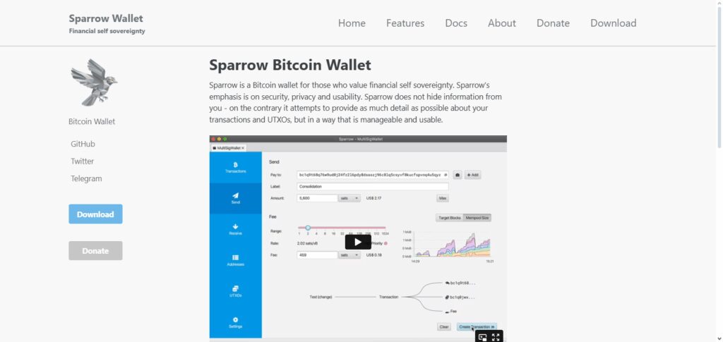 Sparrow Wallet