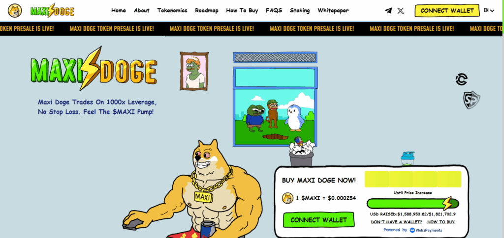 7 Best Meme Coin ICOs & Presales to Watch in 2025 11 Maxi Doge ($MAXI)
