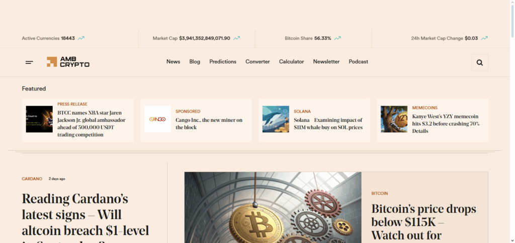 8 Best Crypto News Websites in India for Reliable Updates & Market Insights 7 AMBCrypto