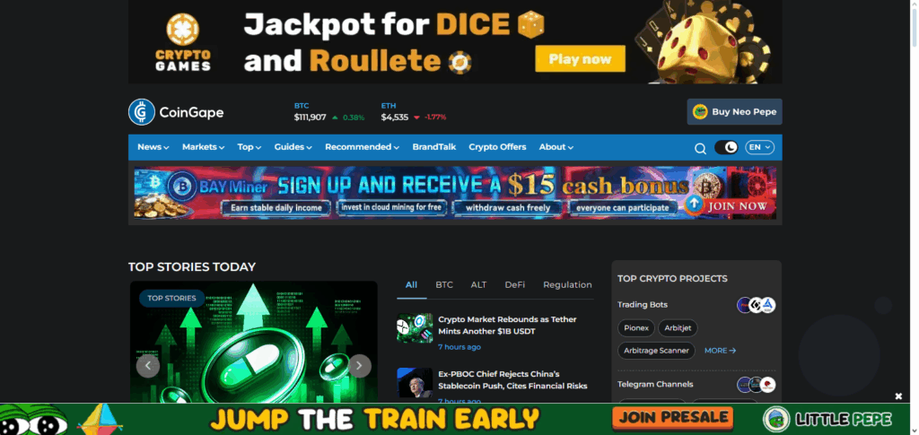 8 Best Crypto News Websites in India for Reliable Updates & Market Insights 3 CoinGape