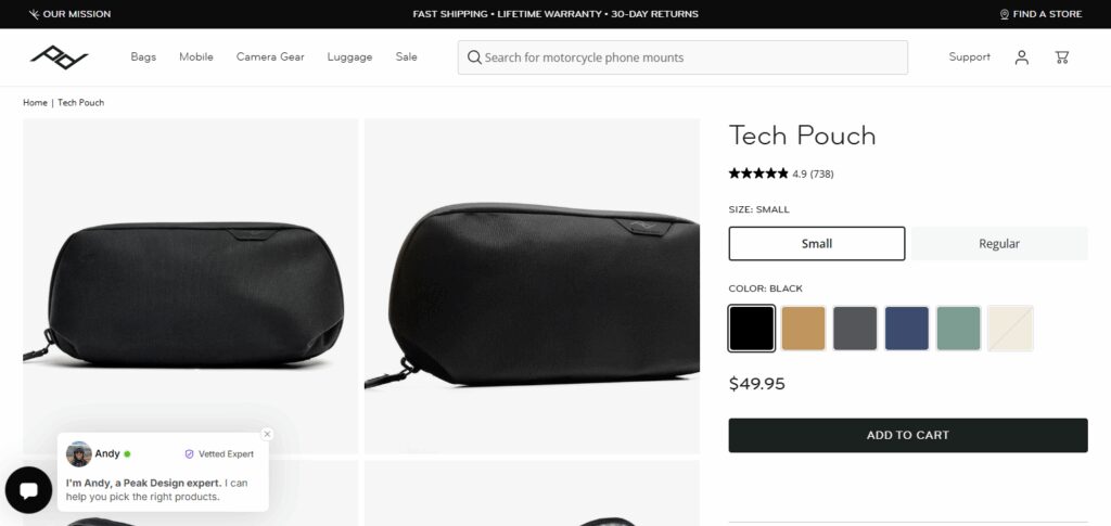 10 Best in Technology for Travel Lovers: Smart Gadgets for Digital Nomads 9 Peak Design Tech Pouch
