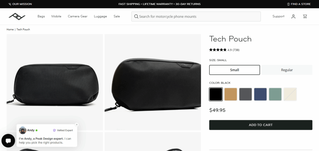 10 Best in Technology for Travel Lovers: Smart Gadgets for Digital Nomads 9 Peak Design Tech Pouch