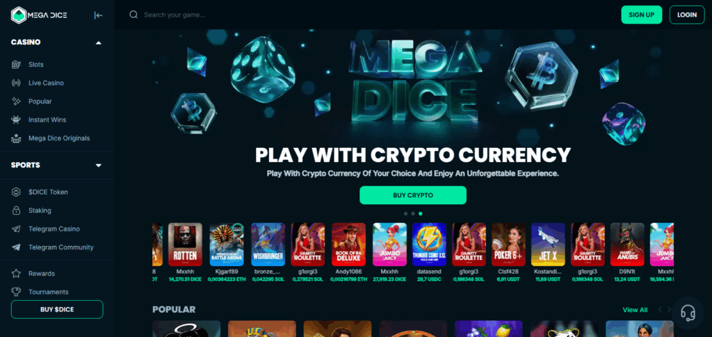 10 Best Decentralized Casinos Today 8 Mega Dice