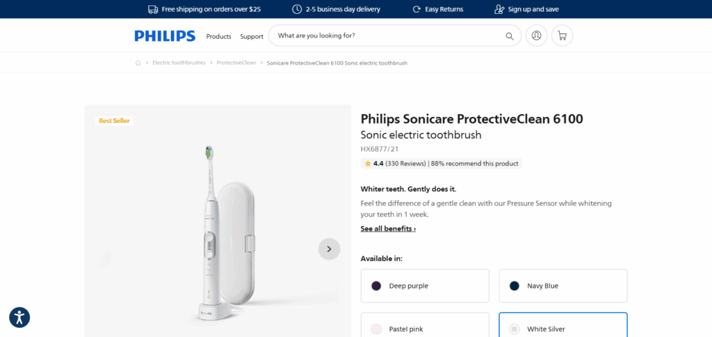 10 Best Electric Toothbrush Varieties 9 Philips Sonicare ProtectiveClean 6100