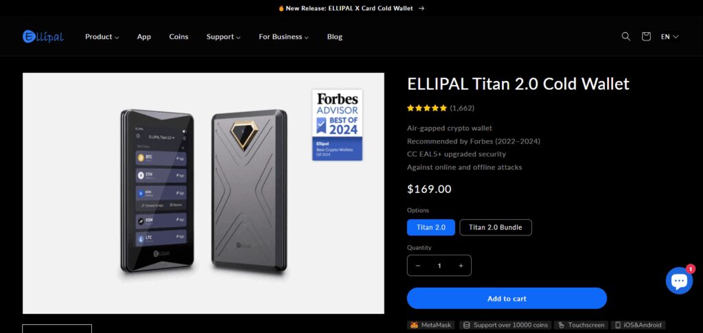 10 Best in Crypto Wallet That Self-Destructs on Suspicious Activity 2 Ellipal Titan 2.0