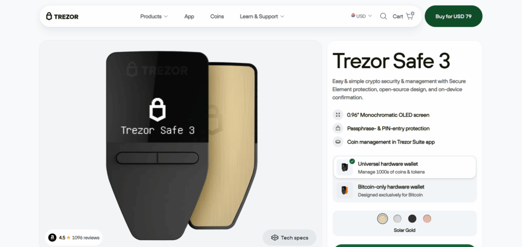 Trezor Safe 3