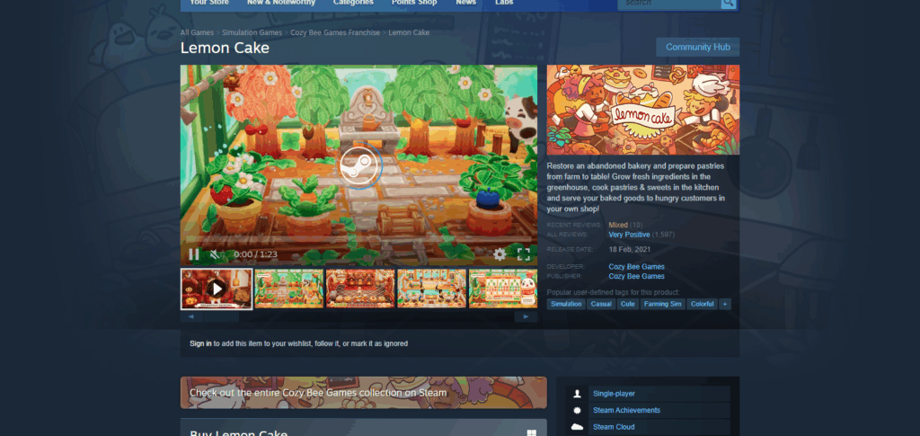 10 Best Games That Let You Live an Ordinary Life Digitally 11 Lemon Cake
