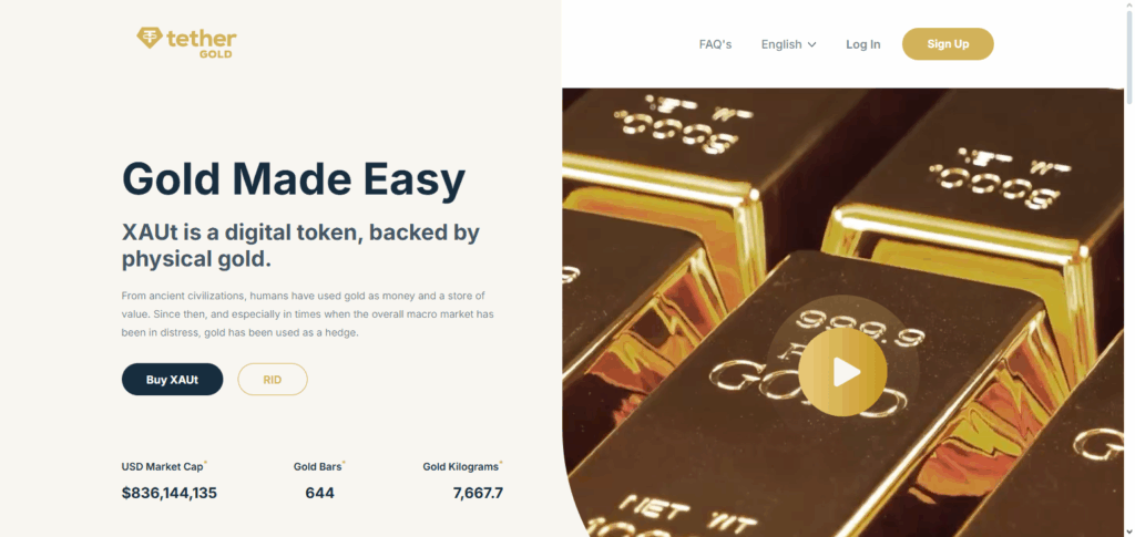8 Best Crypto Alternatives to Stablecoins for Price Stability 6 XAUt (Tether Gold)