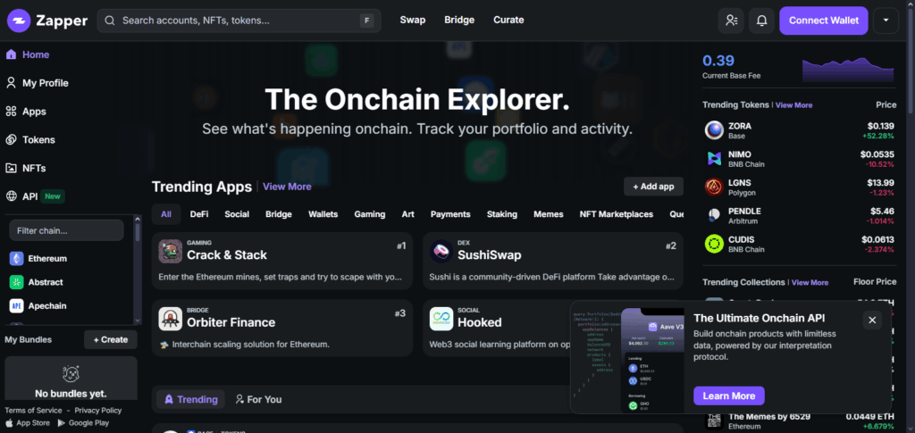 9 Cross-chain Analytics For Nft Rarity Scoring 10 Zapper