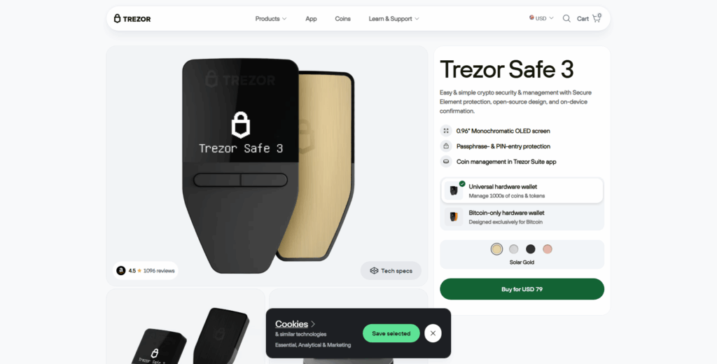 Trezor Safe 3