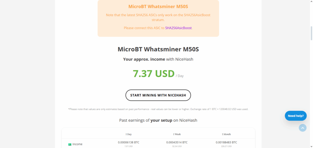 MicroBT WhatsMiner M50S