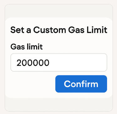 Set a Custom Gas Limit