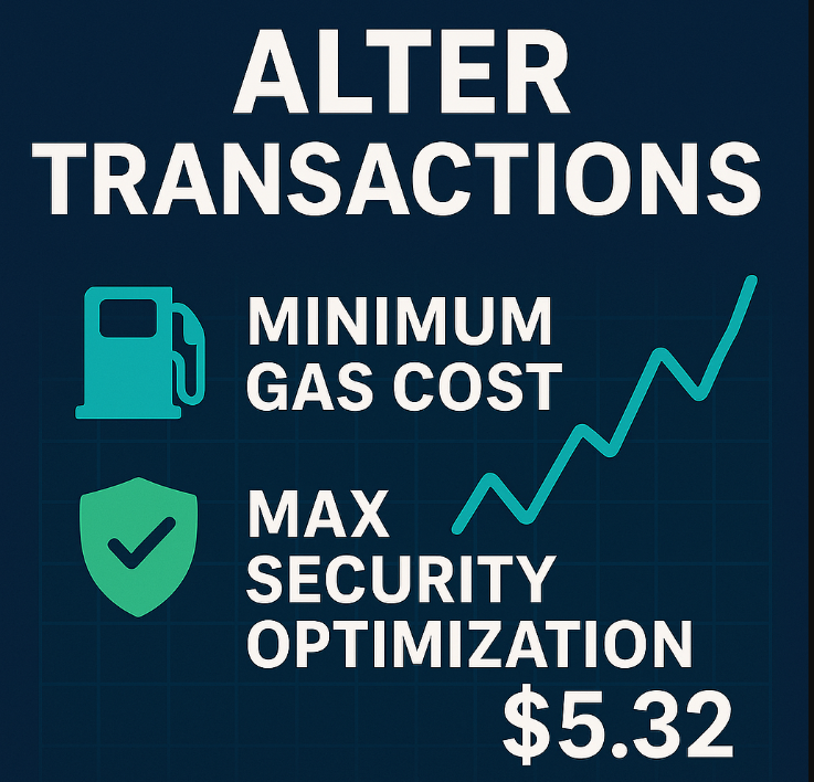 Alter Transactions Minimum Gas Cost, Max Security Optimization