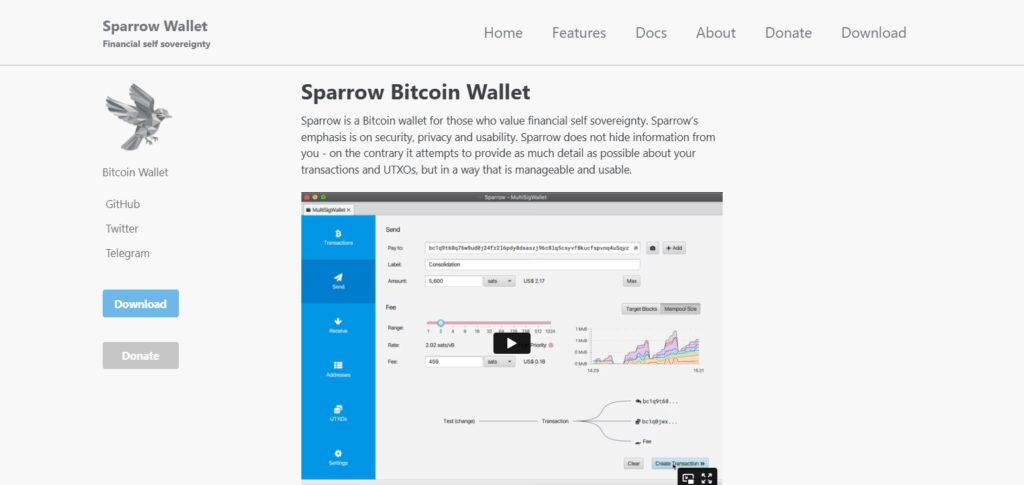 Sparrow Wallet