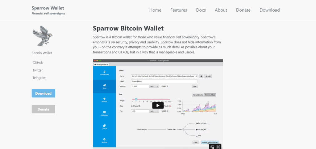Sparrow Wallet