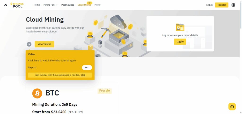 Binance Cloud Mining