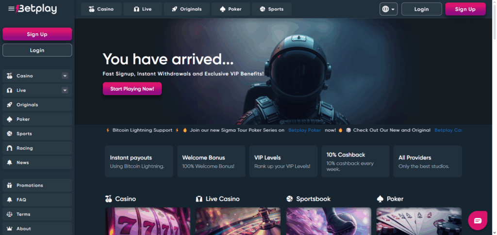 9 Best Crypto Casinos for Lightning Network Payments 8 Betplay.io