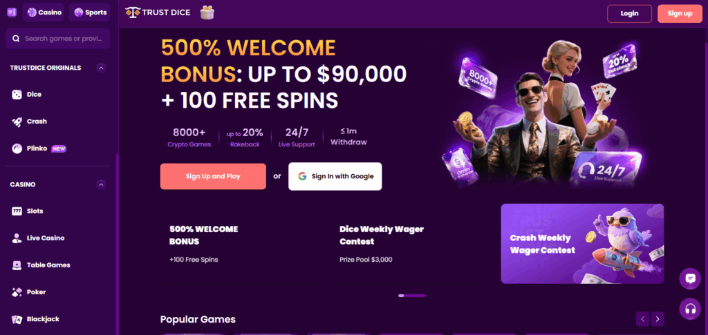 9 Best Crypto Casinos for Lightning Network Payments 2 TrustDice