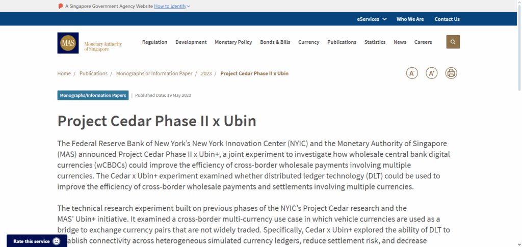 Project Cedar x Ubin
