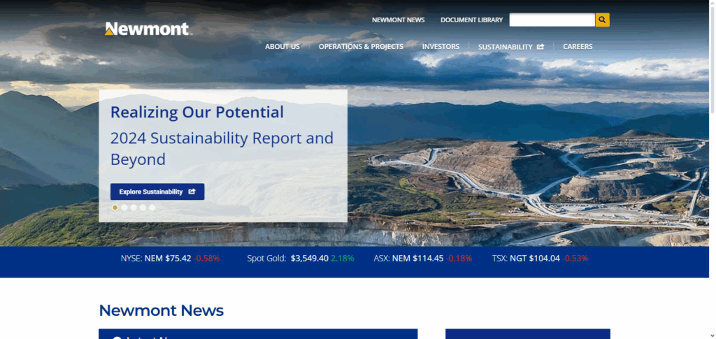 8 Best Gold Mining Stocks in 2025 to Watch for Strong Returns 2 Newmont Corporation