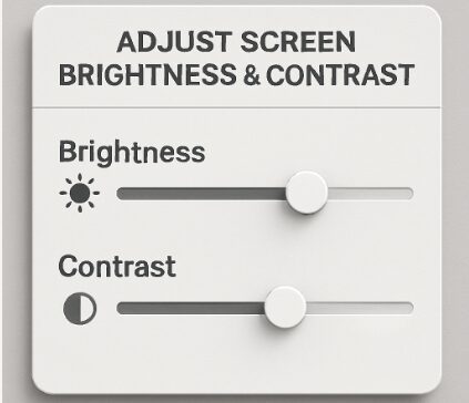 Adjust Screen Brightness & Contrast