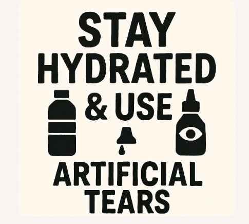 Stay Hydrated & Use Artificial Tears