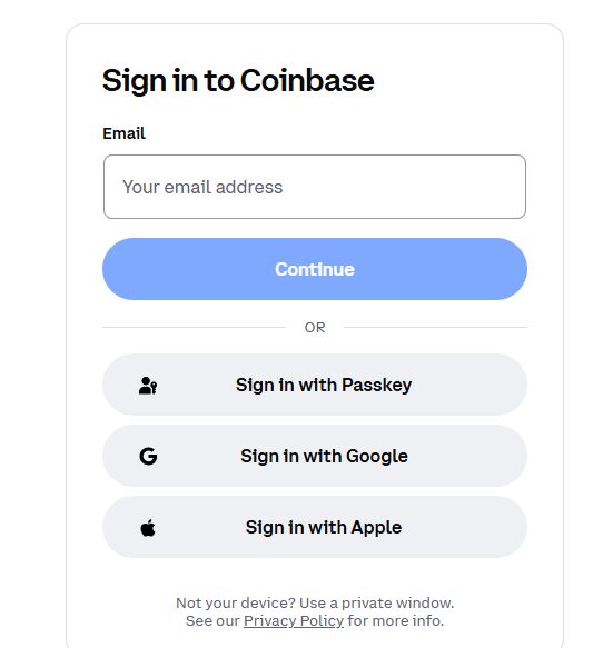 Step 2: Account Access in Coinbase