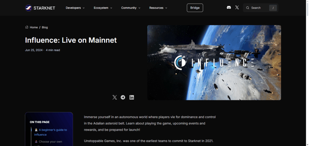 Influence (Starknet)