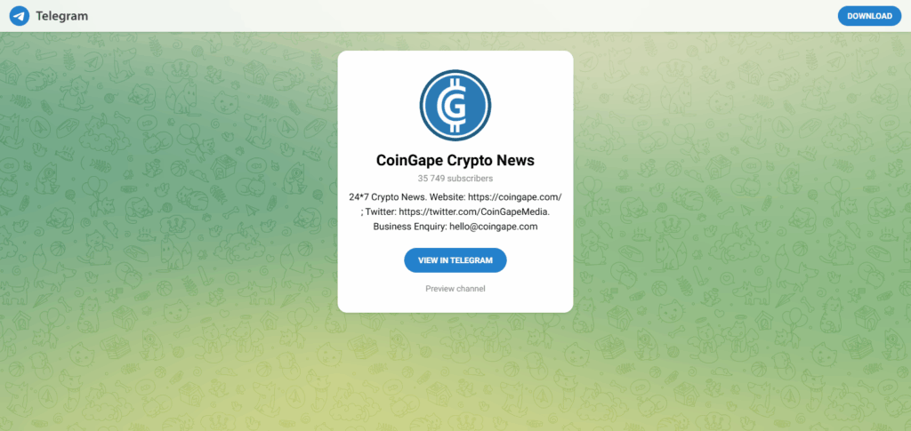 7 Best Crypto Forums 2025 – Top Communities for Crypto Enthusiasts 4 CoinGape Telegram