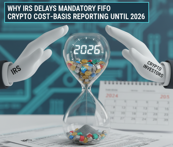 Why IRS Delays Mandatory FIFO Crypto Cost-Basis Reporting Until 2026